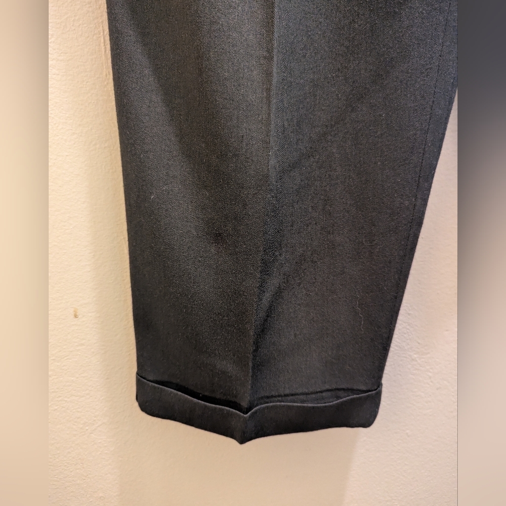 The Limited Dark Olive Dress Pants Trousers High Waist Pleated Wool Blend- 14 - Picture 7 of 11